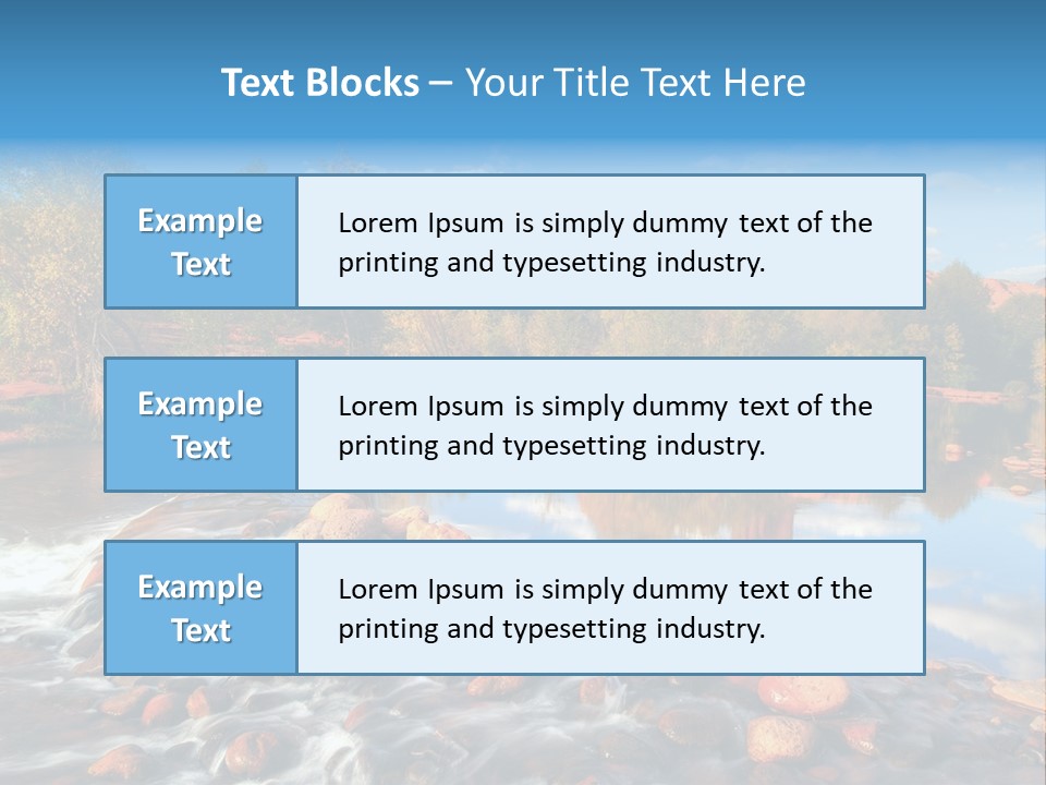 A River With Rocks And Trees In The Background PowerPoint Template