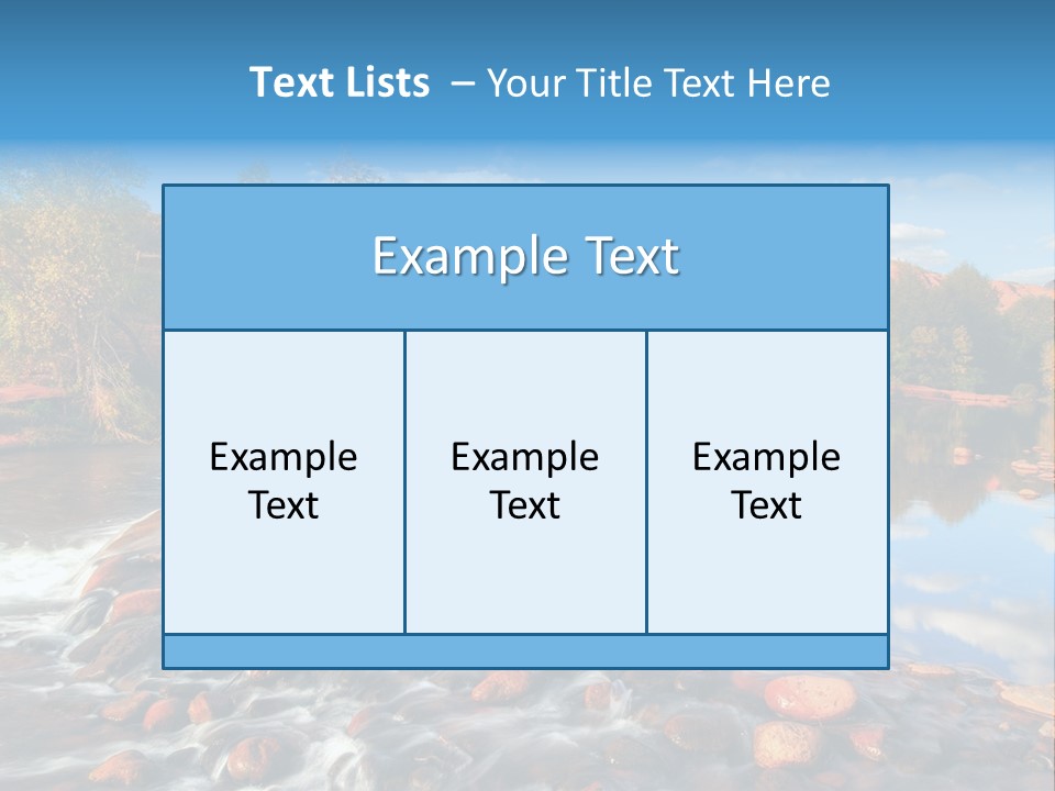 A River With Rocks And Trees In The Background PowerPoint Template