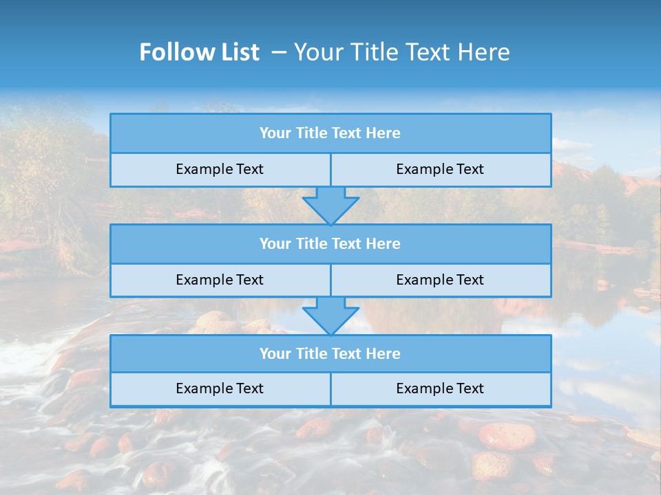 A River With Rocks And Trees In The Background PowerPoint Template