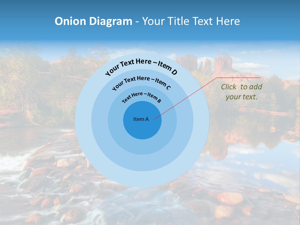 A River With Rocks And Trees In The Background PowerPoint Template