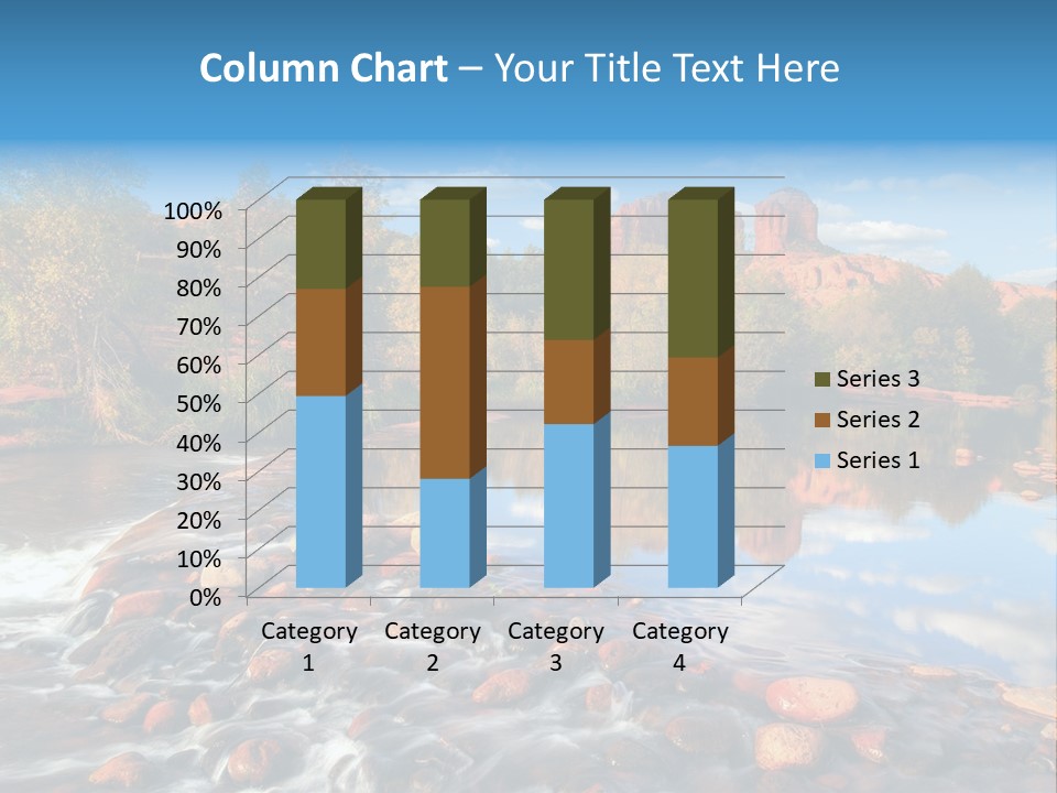 A River With Rocks And Trees In The Background PowerPoint Template