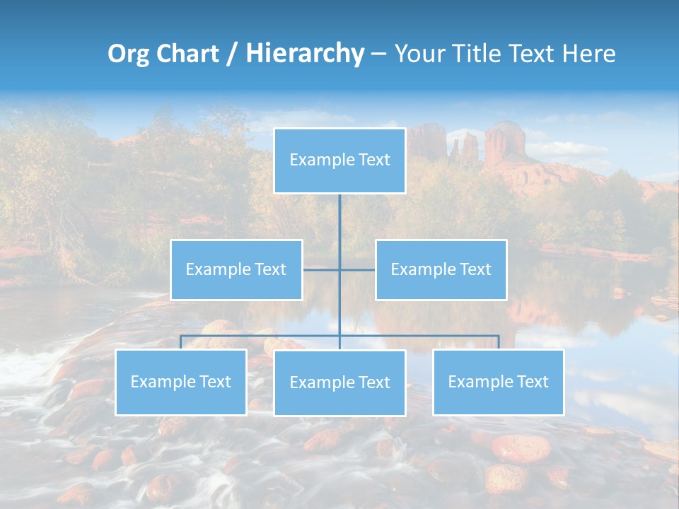 A River With Rocks And Trees In The Background PowerPoint Template