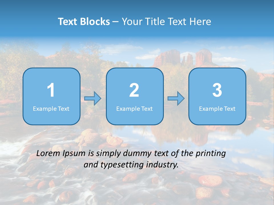A River With Rocks And Trees In The Background PowerPoint Template