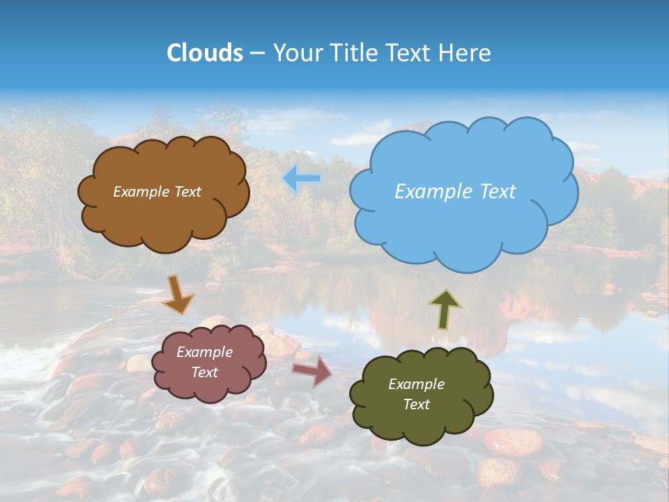 A River With Rocks And Trees In The Background PowerPoint Template