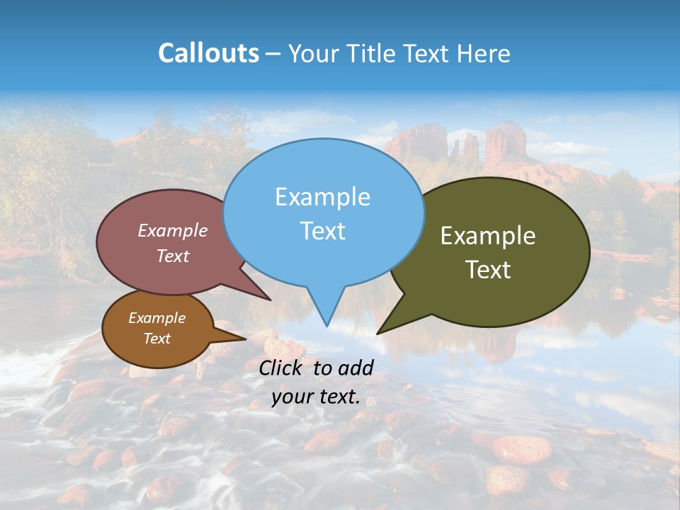 A River With Rocks And Trees In The Background PowerPoint Template