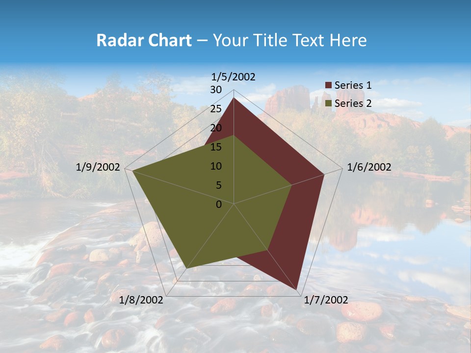 A River With Rocks And Trees In The Background PowerPoint Template