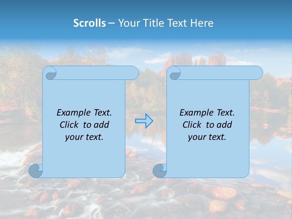 A River With Rocks And Trees In The Background PowerPoint Template