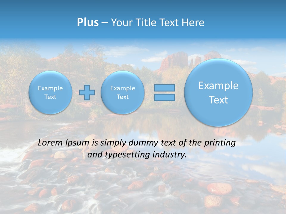 A River With Rocks And Trees In The Background PowerPoint Template