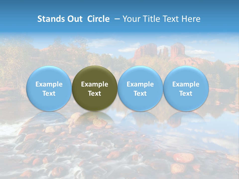 A River With Rocks And Trees In The Background PowerPoint Template