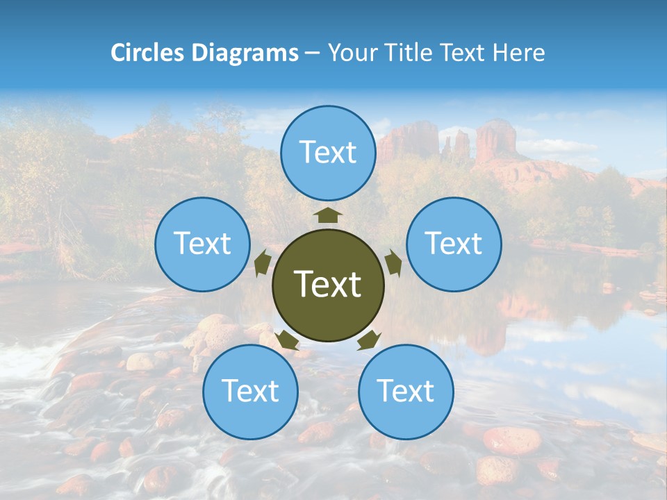 A River With Rocks And Trees In The Background PowerPoint Template