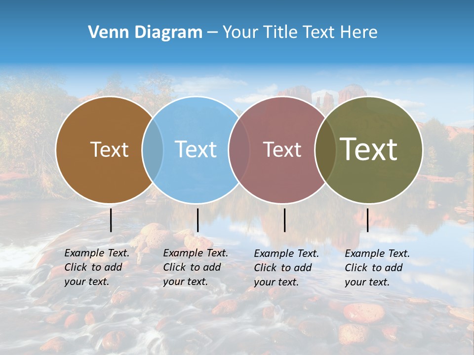 A River With Rocks And Trees In The Background PowerPoint Template