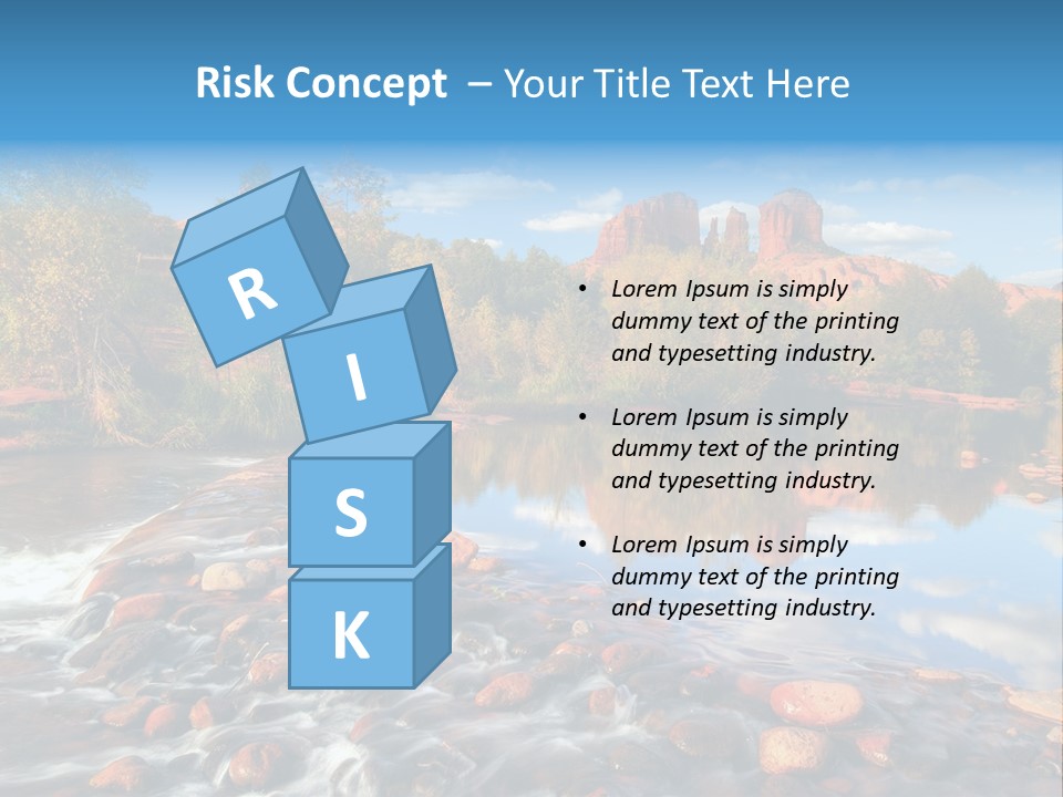 A River With Rocks And Trees In The Background PowerPoint Template