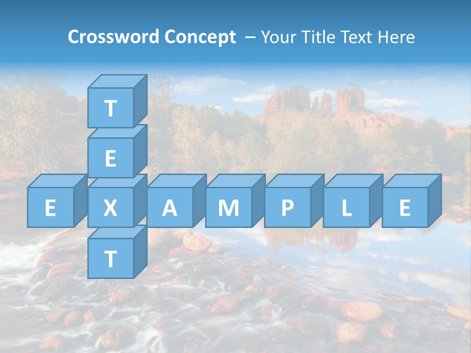 A River With Rocks And Trees In The Background PowerPoint Template