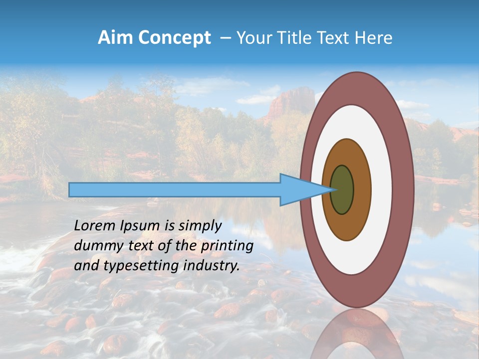 A River With Rocks And Trees In The Background PowerPoint Template