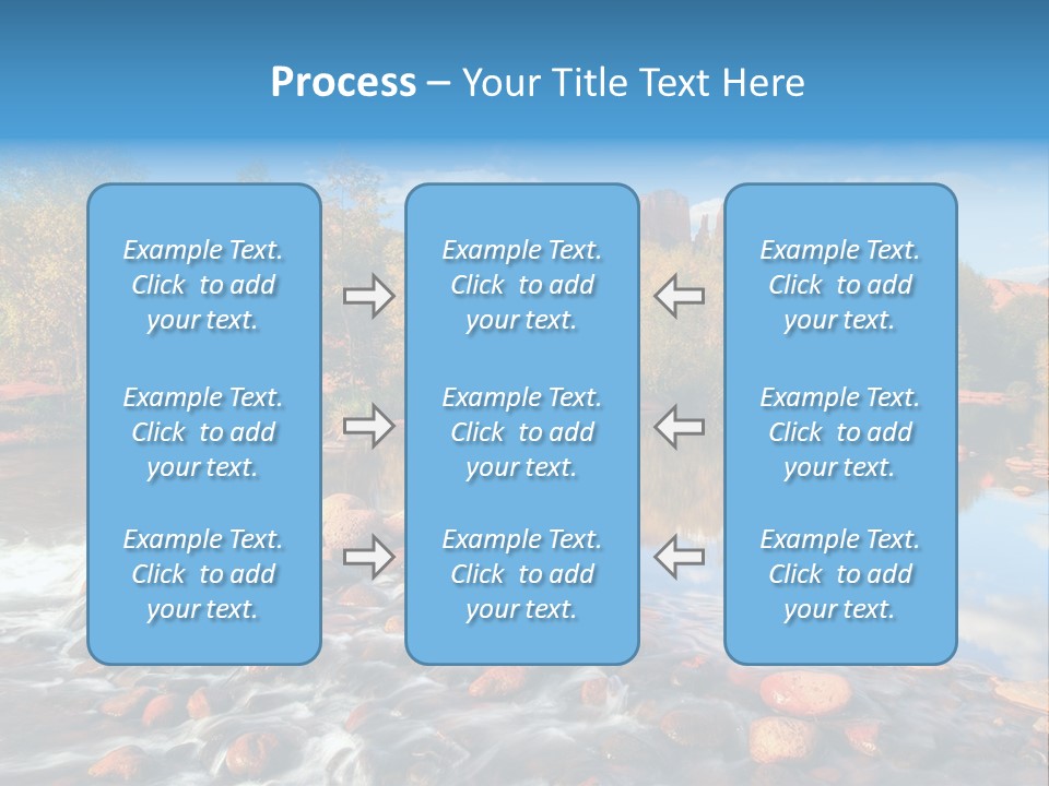 A River With Rocks And Trees In The Background PowerPoint Template