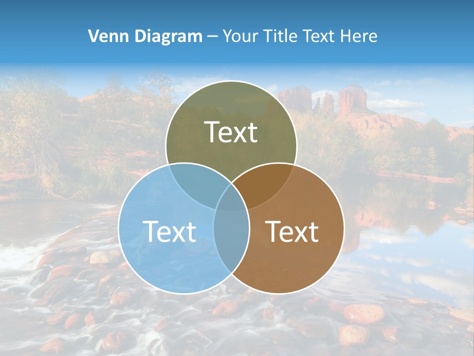 A River With Rocks And Trees In The Background PowerPoint Template