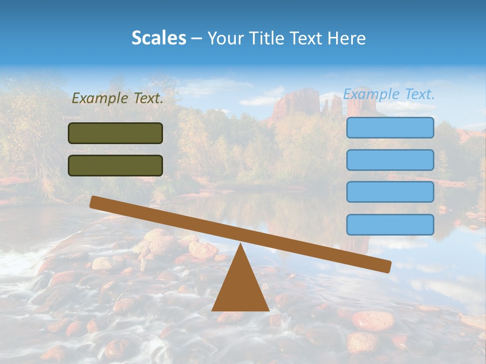 A River With Rocks And Trees In The Background PowerPoint Template