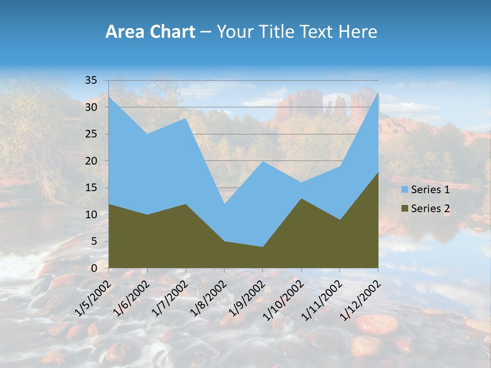 A River With Rocks And Trees In The Background PowerPoint Template