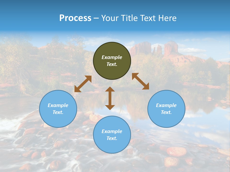 A River With Rocks And Trees In The Background PowerPoint Template