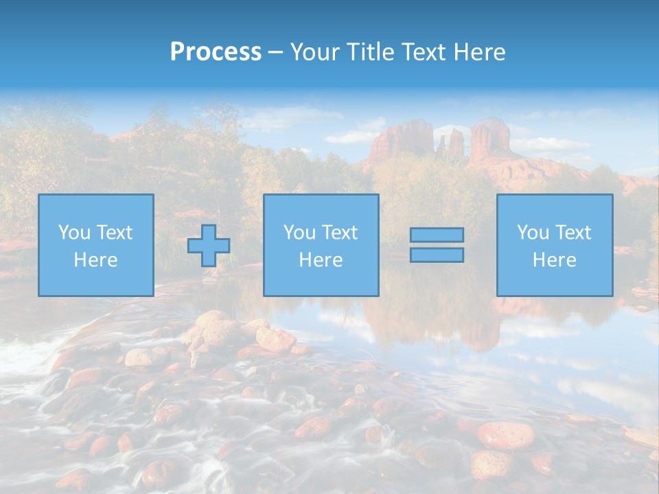 A River With Rocks And Trees In The Background PowerPoint Template