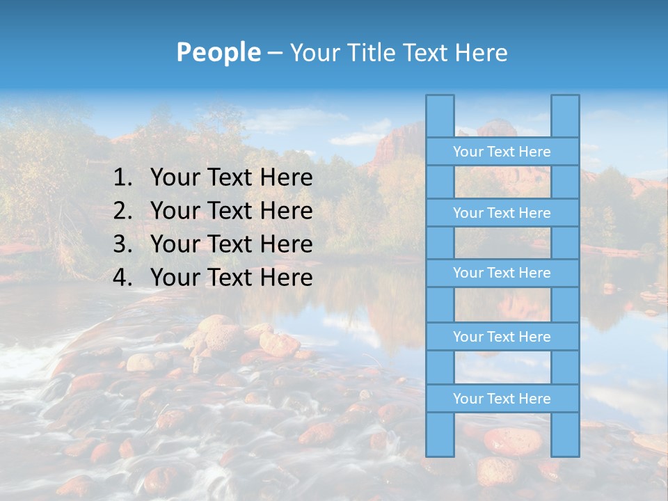 A River With Rocks And Trees In The Background PowerPoint Template