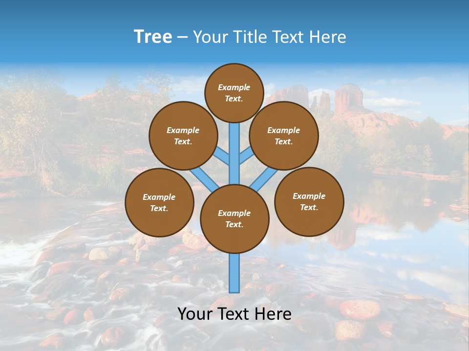 A River With Rocks And Trees In The Background PowerPoint Template