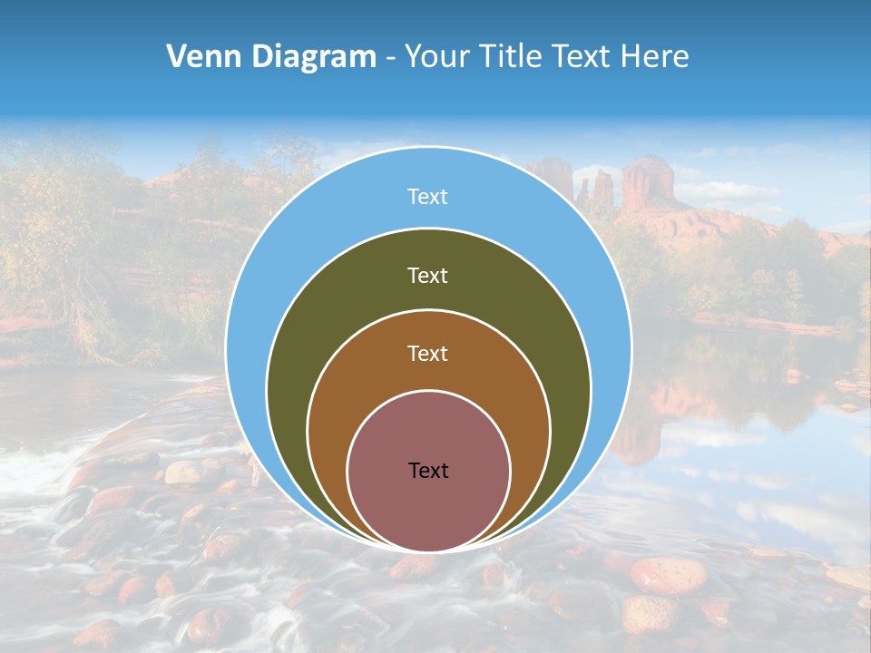 A River With Rocks And Trees In The Background PowerPoint Template