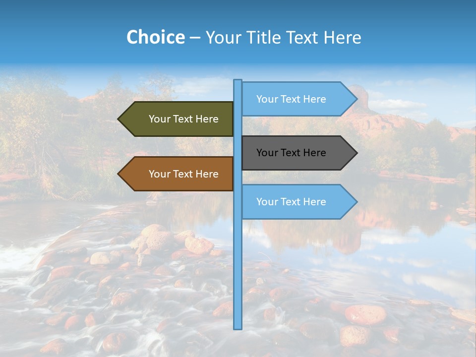 A River With Rocks And Trees In The Background PowerPoint Template