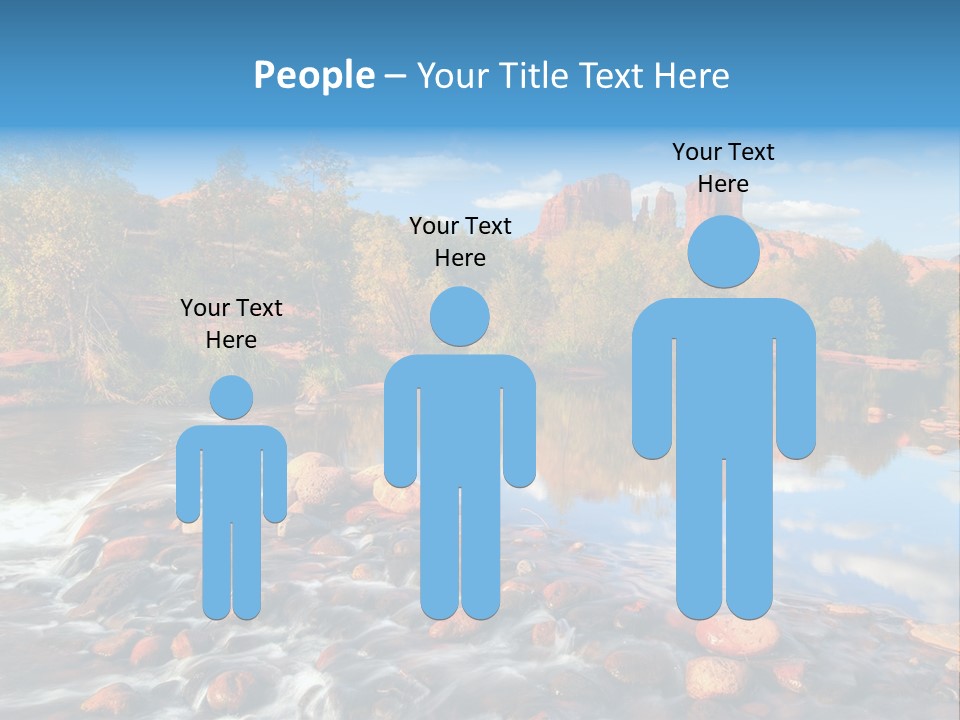 A River With Rocks And Trees In The Background PowerPoint Template