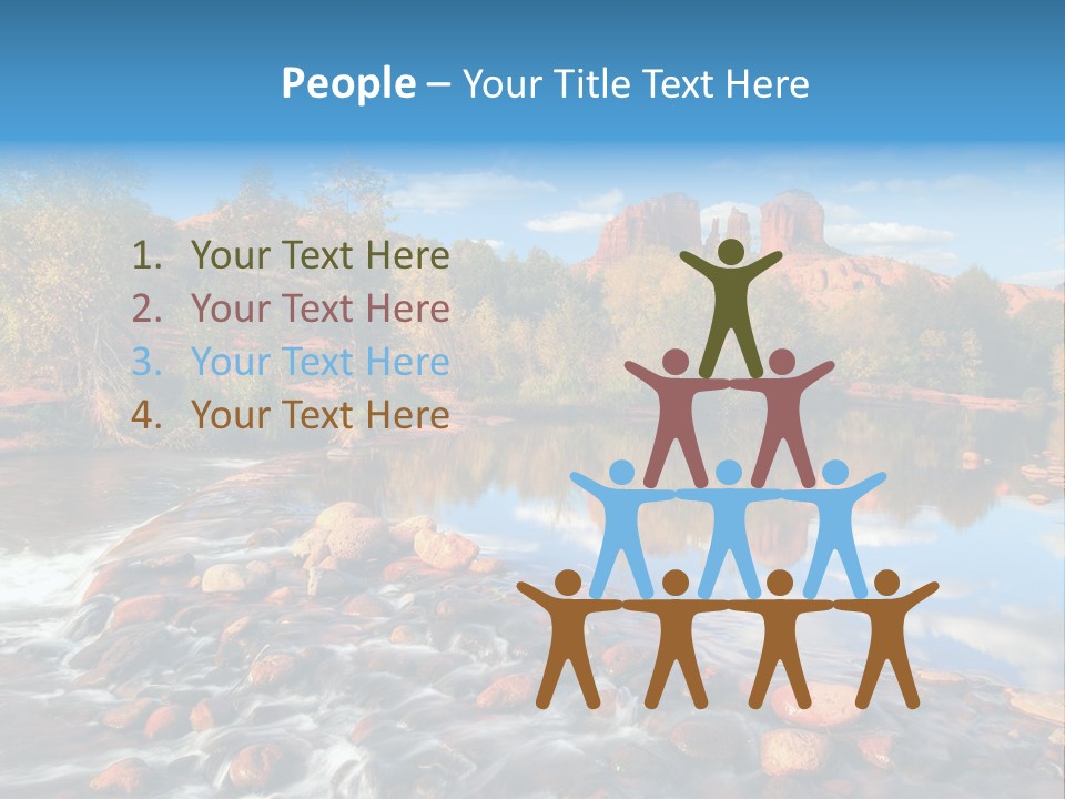 A River With Rocks And Trees In The Background PowerPoint Template