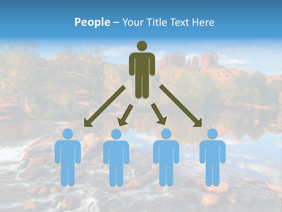 A River With Rocks And Trees In The Background PowerPoint Template