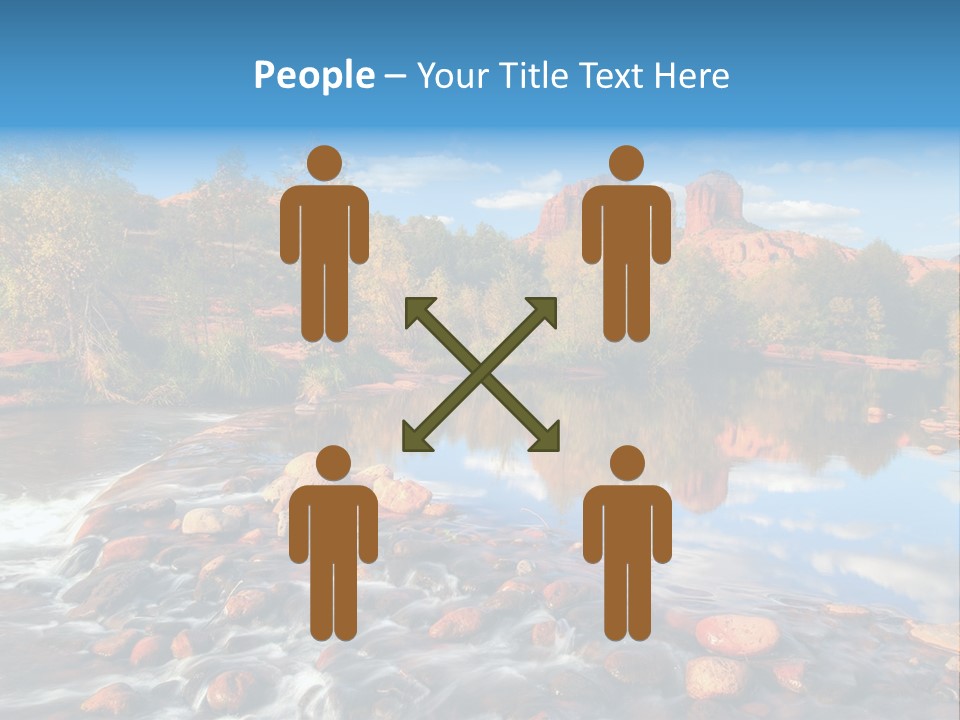 A River With Rocks And Trees In The Background PowerPoint Template