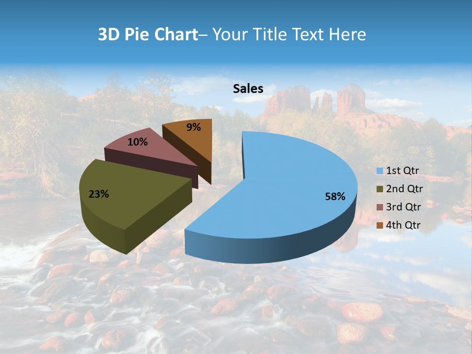 A River With Rocks And Trees In The Background PowerPoint Template