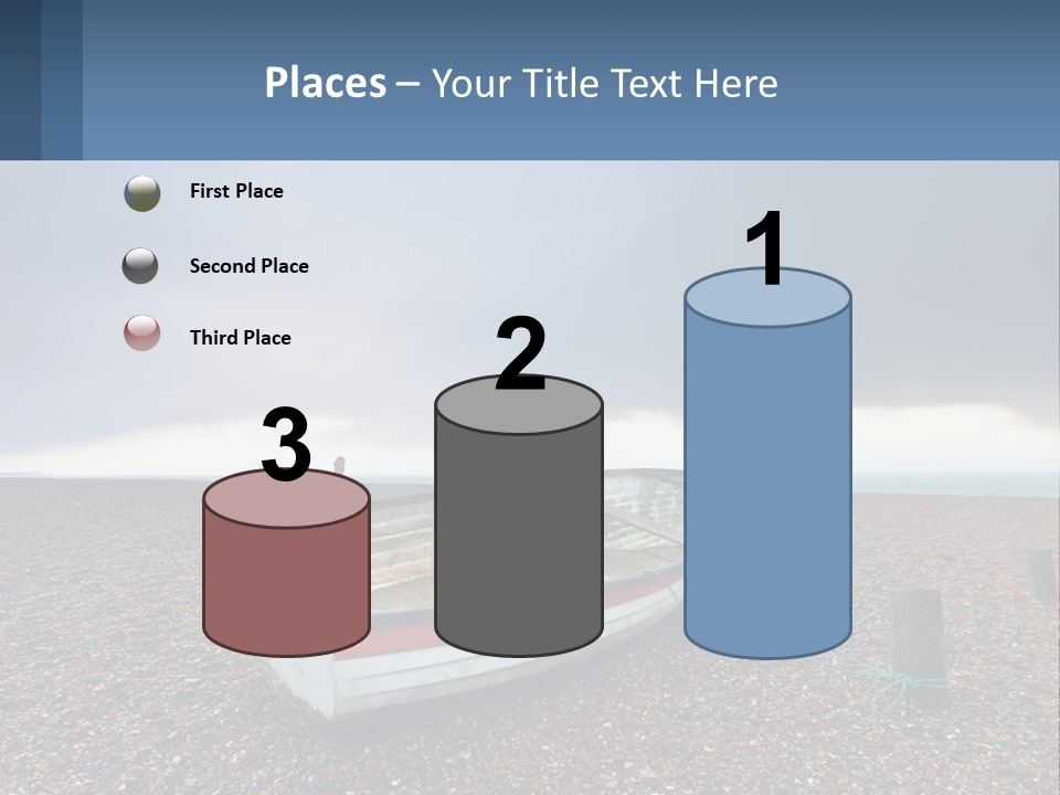 A Boat Sitting On Top Of A Sandy Beach PowerPoint Template