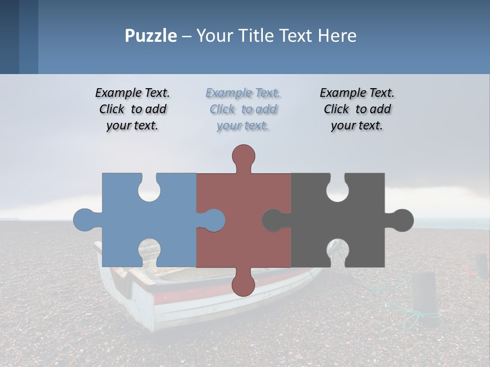 A Boat Sitting On Top Of A Sandy Beach PowerPoint Template