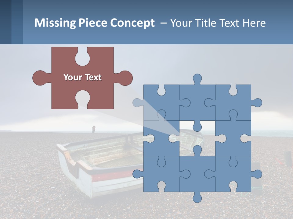 A Boat Sitting On Top Of A Sandy Beach PowerPoint Template