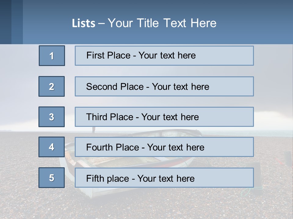 A Boat Sitting On Top Of A Sandy Beach PowerPoint Template