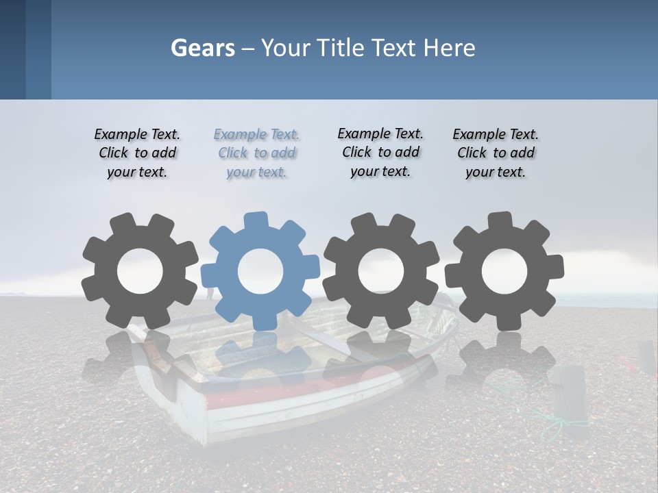 A Boat Sitting On Top Of A Sandy Beach PowerPoint Template