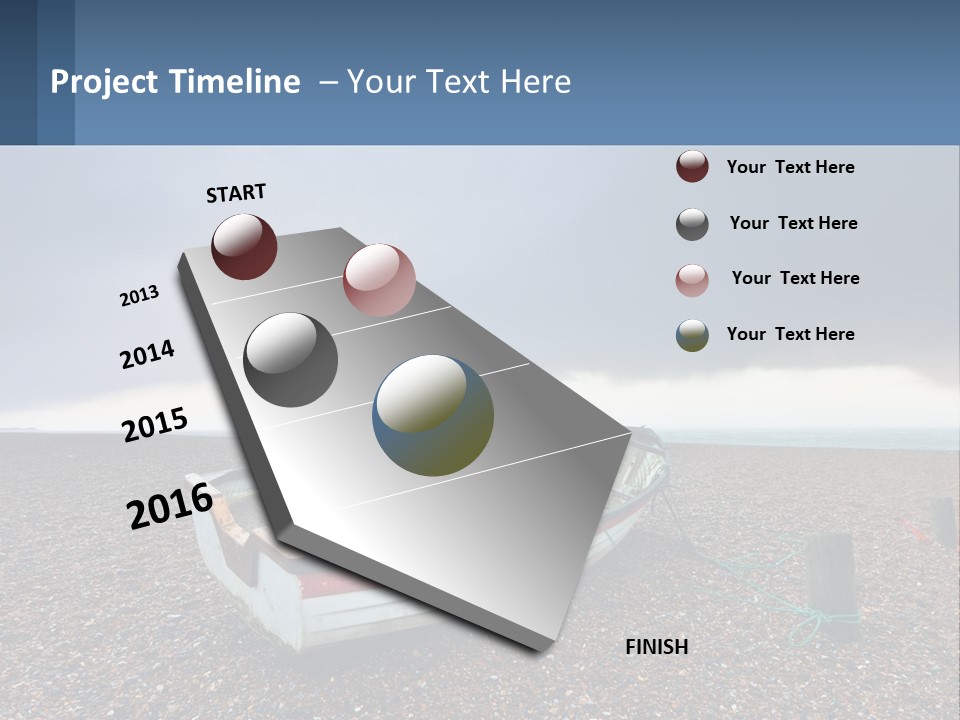 A Boat Sitting On Top Of A Sandy Beach PowerPoint Template