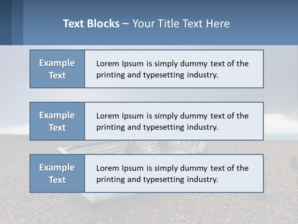 A Boat Sitting On Top Of A Sandy Beach PowerPoint Template
