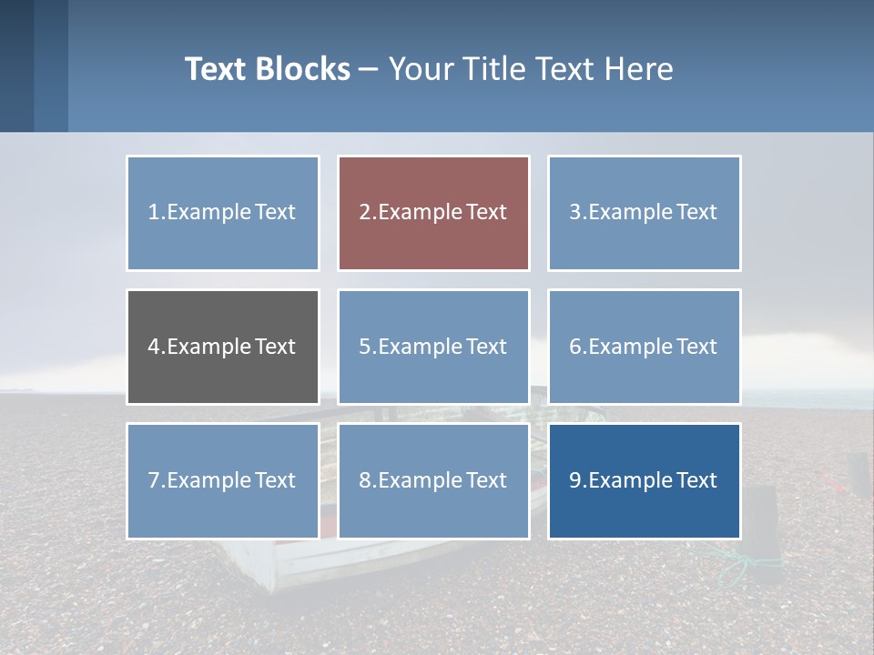 A Boat Sitting On Top Of A Sandy Beach PowerPoint Template