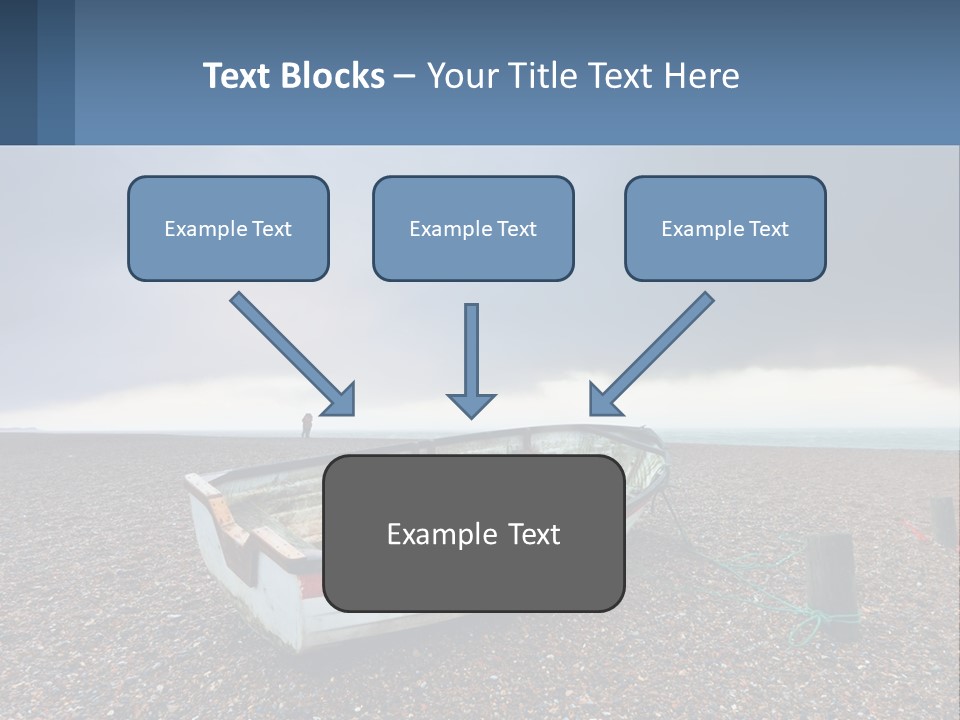 A Boat Sitting On Top Of A Sandy Beach PowerPoint Template