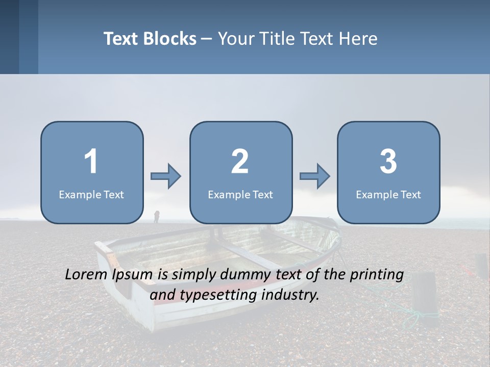 A Boat Sitting On Top Of A Sandy Beach PowerPoint Template