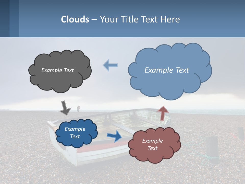 A Boat Sitting On Top Of A Sandy Beach PowerPoint Template