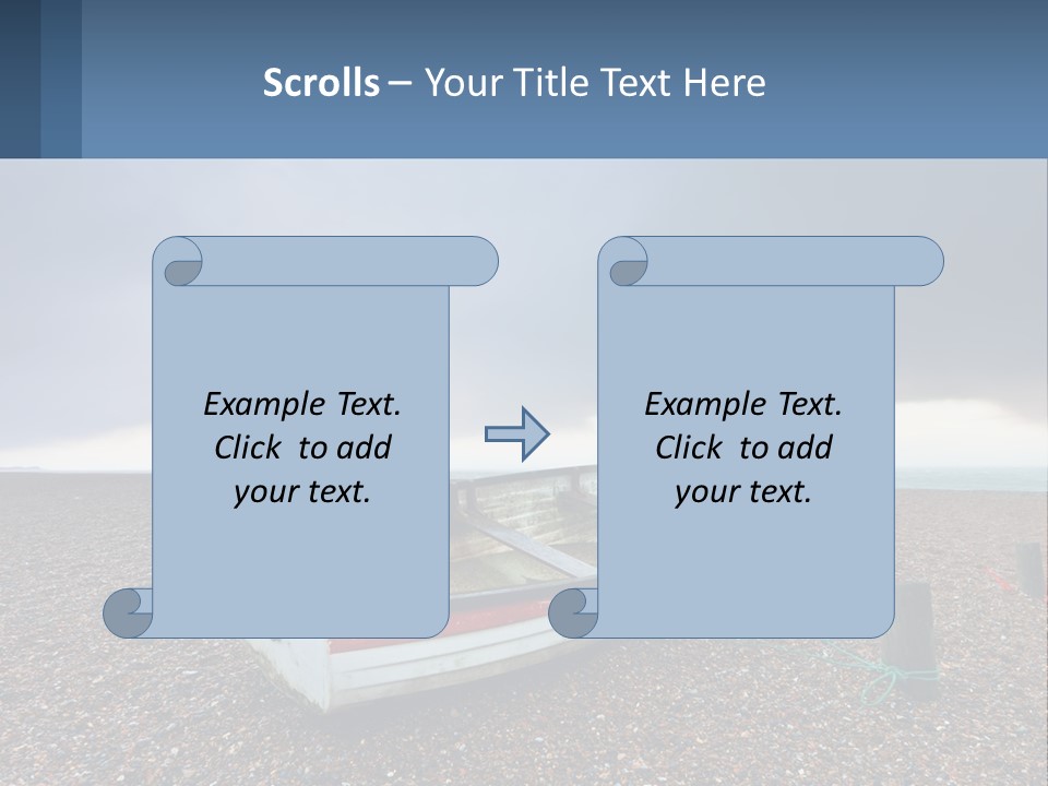 A Boat Sitting On Top Of A Sandy Beach PowerPoint Template