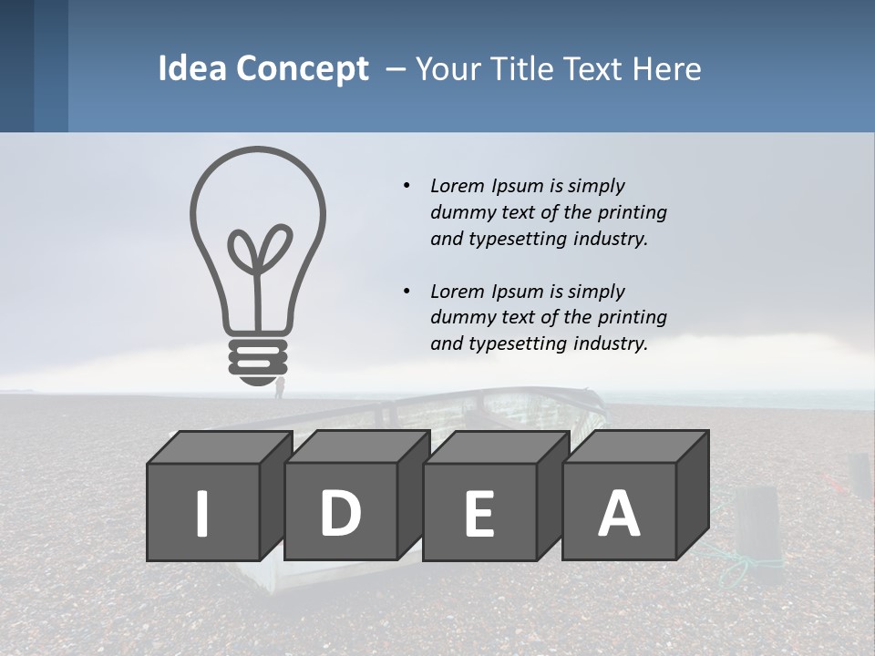 A Boat Sitting On Top Of A Sandy Beach PowerPoint Template