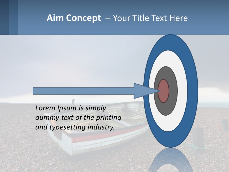 A Boat Sitting On Top Of A Sandy Beach PowerPoint Template