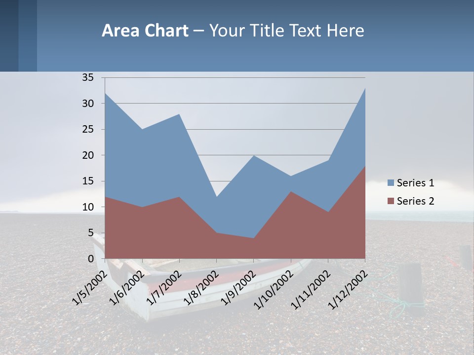 A Boat Sitting On Top Of A Sandy Beach PowerPoint Template
