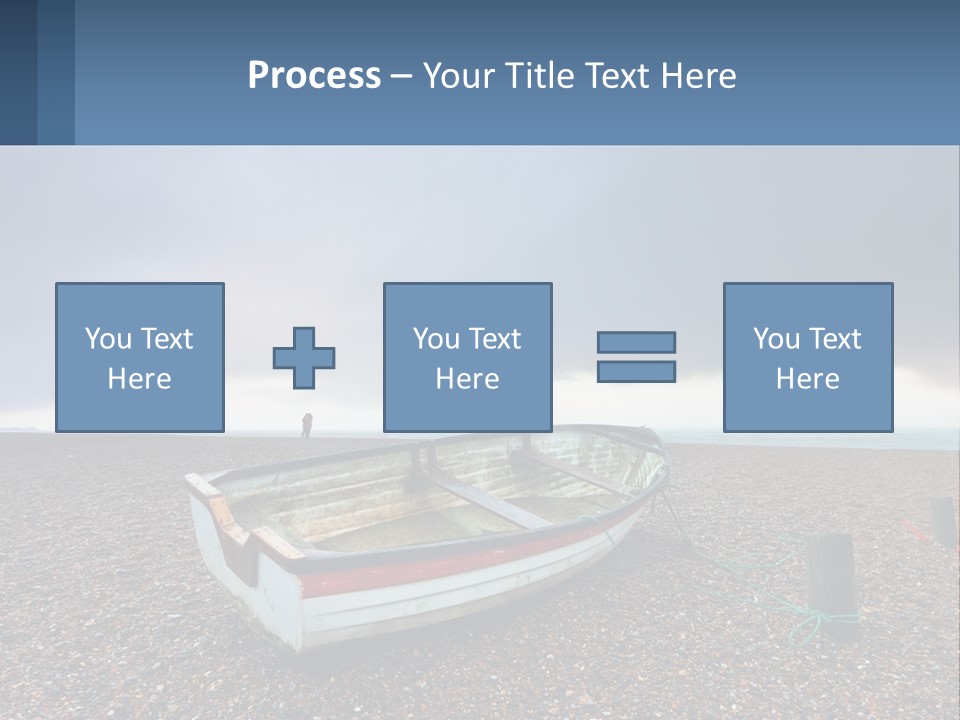 A Boat Sitting On Top Of A Sandy Beach PowerPoint Template