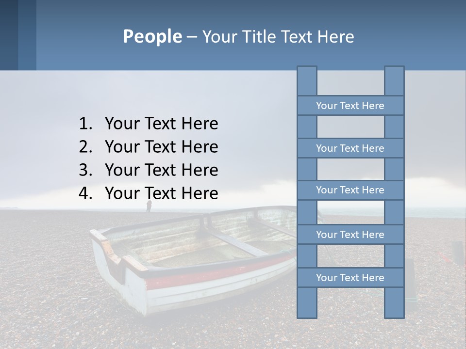 A Boat Sitting On Top Of A Sandy Beach PowerPoint Template